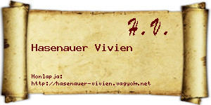 Hasenauer Vivien névjegykártya